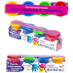 Набор для лепки Genio Kids Тесто-пластилин. Светящееся в темноте! TA1021V