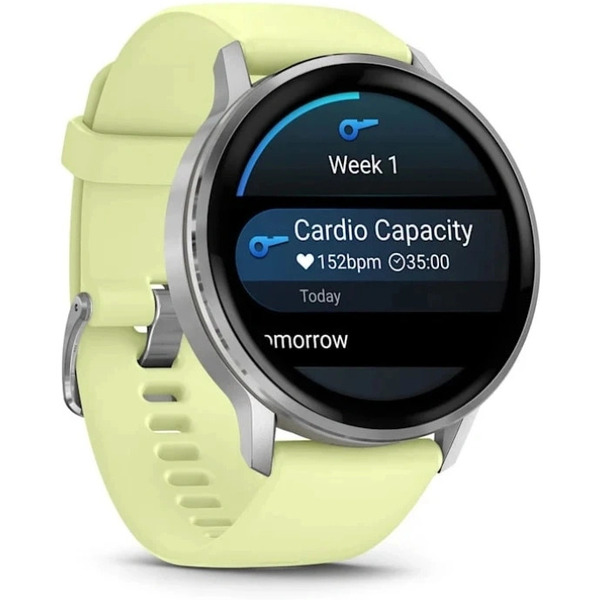 Умные часы Garmin Venu 4 45 мм (серебристый/желтый)
