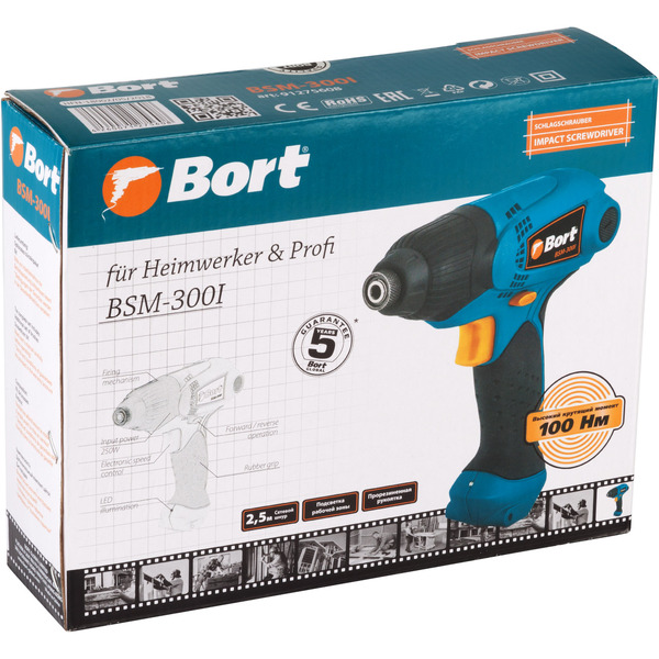 Дрель-шуруповерт Bort BSM-300I