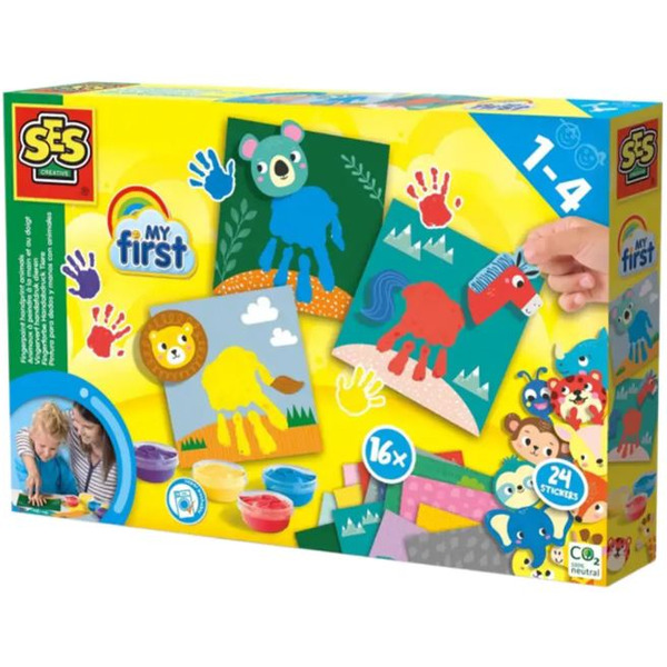 Набор пальчиковых красок для рисования SES Creative My first " Мир животных" 14443 (4 цвета)