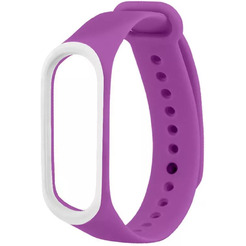 Ремешок Bingo Double для Xiaomi Mi Band 3/4 Фиолетовый с белым