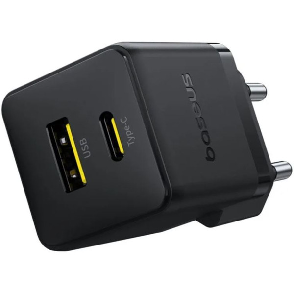 Сетевое зарядное Baseus Palm Fast Charger C+U 30W EU P1011160A113-00 (черный)