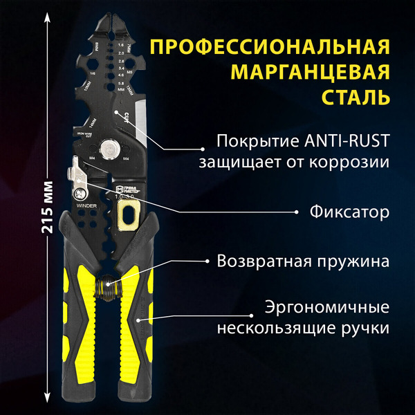 Плоскогубцы Грандмастер Многофункциональные PL-215 671259