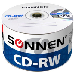 CD-RW SONNEN 700Мб 4-12x, набор 50 шт. 512578