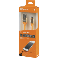 Кабель TDM Electric USB Type-A - microUSB SQ1810-0313 (1 м, оранжевый)