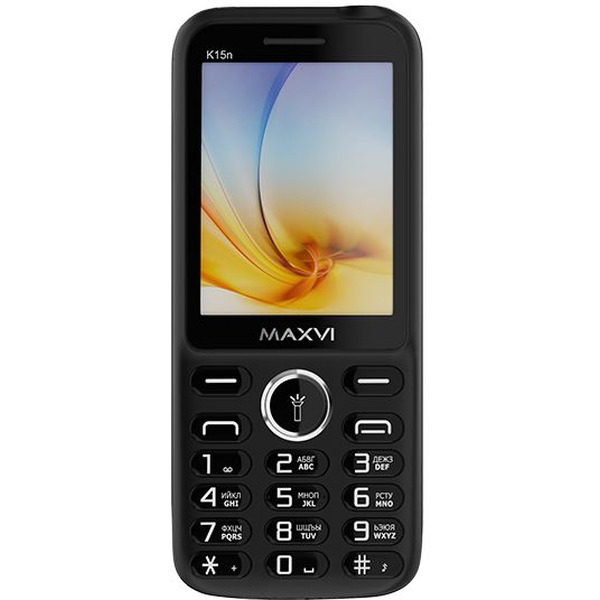 Мобильный телефон Maxvi K15n +ЗУ WC-111 (черный)