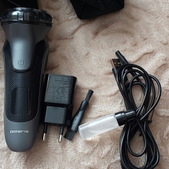 Бритва электрическая POLARIS PMR 0420R flex&float 4D PRO (черный/графитовый)