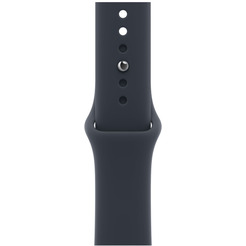 Умные часы Apple Watch Series 12 46 мм MJEJ4X/A (алюминиевый корпус, серебристый/темно‑синий, спортивный силиконовый ремешок M/L)