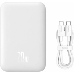 Внешний аккумулятор Baseus Magnetic Mini Wireless Fast Charge Power Bank 10000mAh 20W (белый)