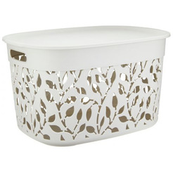 Корзина IDEA Флора М2364 25 л (белый ротанг)