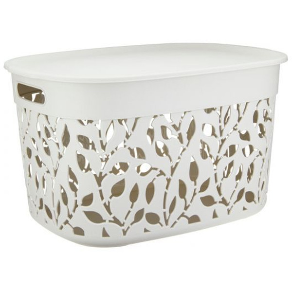 Корзина IDEA Флора М2364 25 л (белый ротанг)