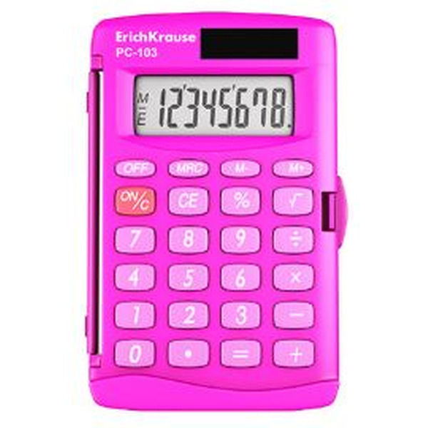 Калькулятор Erich Krause PC-103 Neon 62017 (розовый)