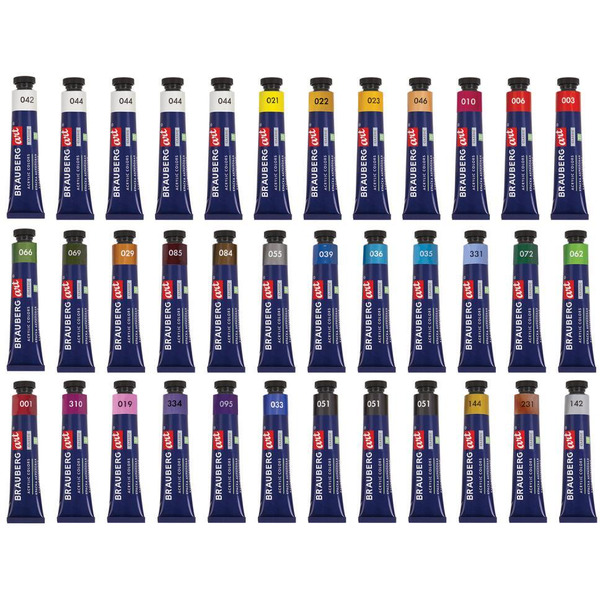 Краски акриловые художественные BRAUBERG ART 192245