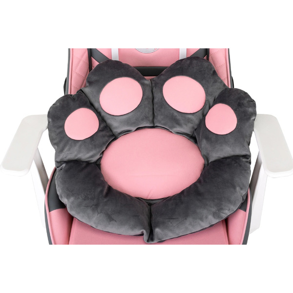 Кресло игровое Бюрократ Knight Catzy (экокожа, серый/розовый)