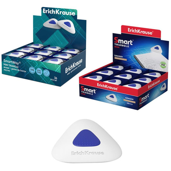 Ластик с пластиковым держателем  Erich Krause SmartWay Mini Triangle 45552