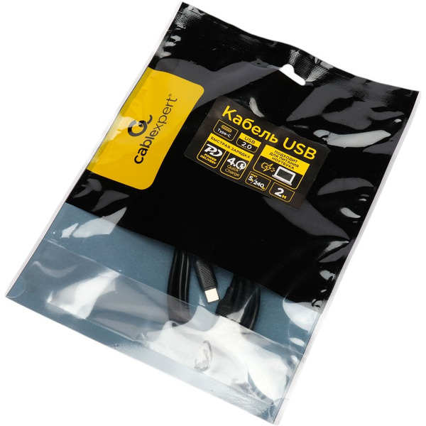 Кабель Cablexpert СС-USB2.0-240W-2M USB Type-C - USB Type-C (2 м, черный)