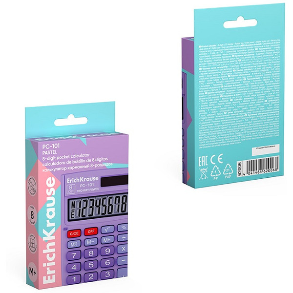 Калькулятор Erich Krause PC-101 62006 (фиолетовый)