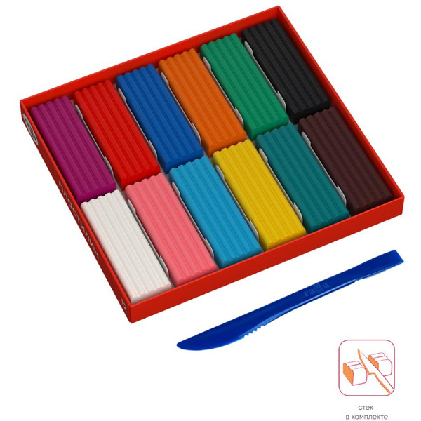 Пластилин Гамма Мультики 280018 (12 цв)