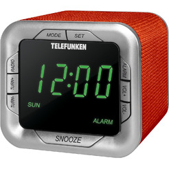 Радиочасы TELEFUNKEN TF-1505 (бордовый)