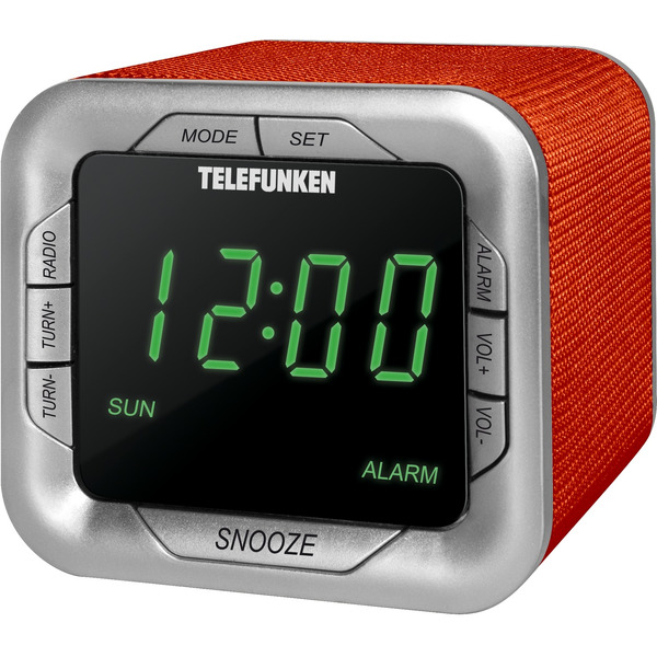 Радиочасы TELEFUNKEN TF-1505 (бордовый)