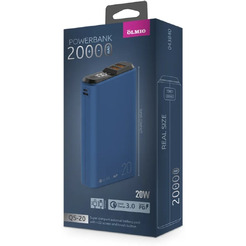 Внешний аккумулятор Olmio QS-20 20000mAh (темно-синий)