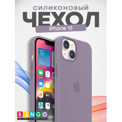 Бампер BINGO Silicone Case для APPLE iPhone 15 черная смородина
