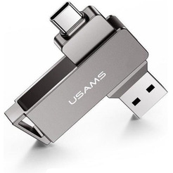 USB Flash Usams Type-C+USB3.0 Rotatable High Speed Flash Drive 32GB