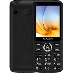Мобильный телефон Maxvi K15c + ЗУ WC-112 (черный)