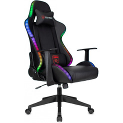 Кресло игровое Бюрократ Zombie GAME RGB экокожа/ткань, черный