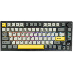 Компьютерная клавиатура AJAZZ AK820 PRO Gift Switch (черно-серая с желтым)