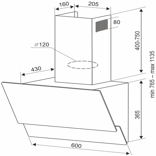 Вытяжка DACH MARIANNA 60 Black