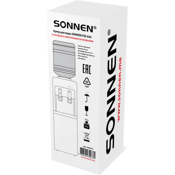 Кулер для воды Sonnen FSE-02A 455421 (белый)