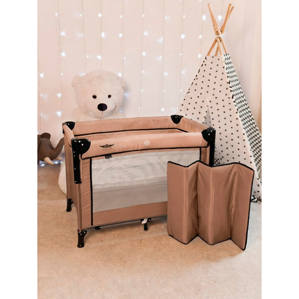 Кровать-манеж Martin Noir Nearby (Elan Вrown)