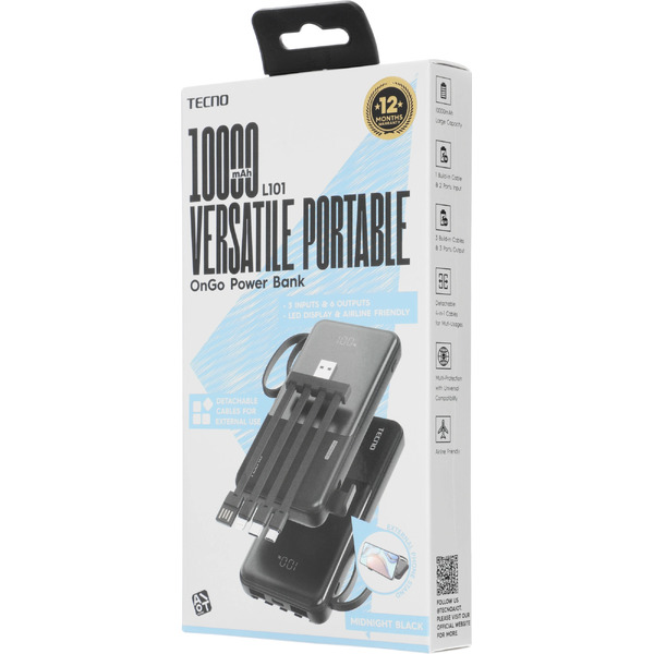 Внешний аккумулятор Tecno L101 10000mAh