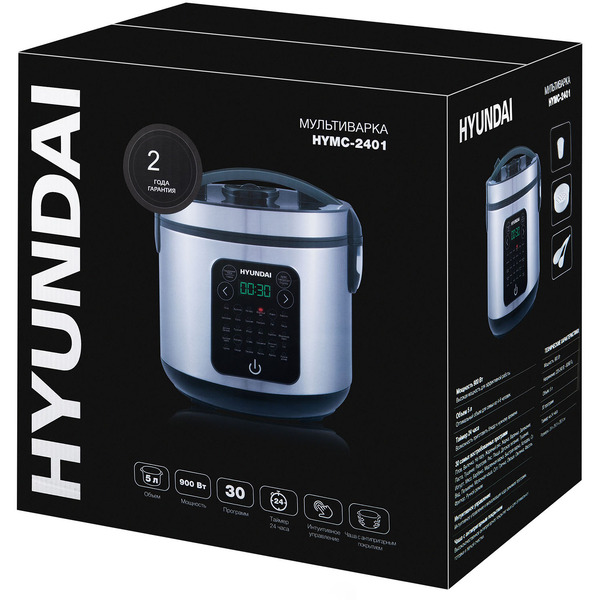 Мультиварка Hyundai HYMC-2401 (серебристый/черный)