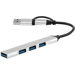 Разветвитель USB-C + USB-A Digma DHUB-4USB-AC-2.0