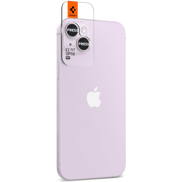 Защитное стекло Spigen Optik Pro TR EZ Fit Lens Protector для iPhone 14/14 Plus AGL05603 (2шт)