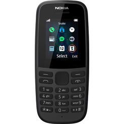 Телефон Nokia 105 SS черный (TA-1203)