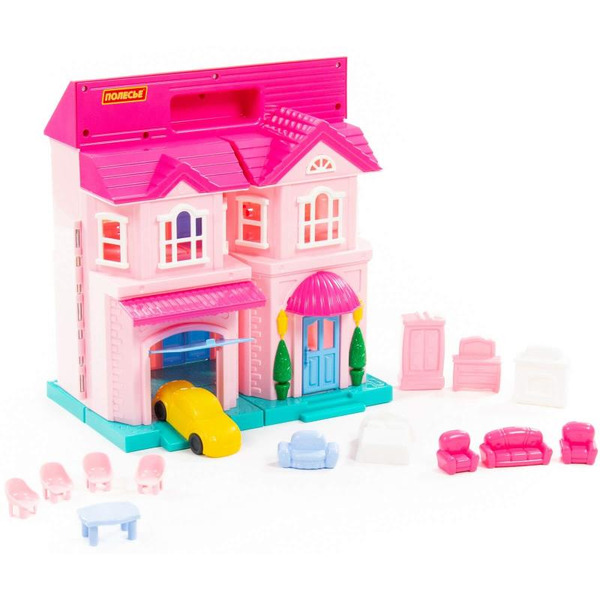 Кукольный домик Полесье София с набором мебели и автомобилем 78018