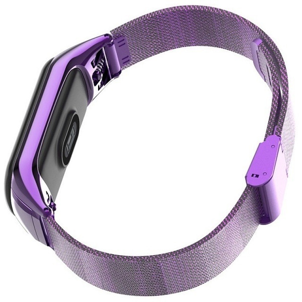 Ремешок Bingo Stainless Grid для Xiaomi Mi Band 3/4 Фиолетовый
