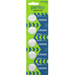 Батарейка Perfeo CR2025/5BL литиевая, 5 шт