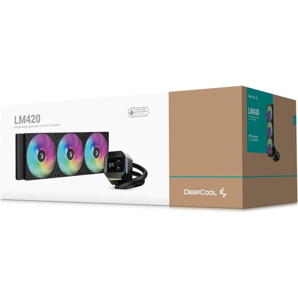 8Система жидкостного охлаждения для процессора DeepCool LM420 R-LM420-BKDMMC-1 + термопаста DS9 3.5г (R-DS9-GY035C-G