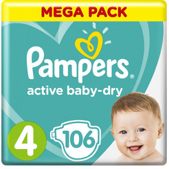 Подгузники Pampers Active Baby-Dry 4 Maxi (106шт)