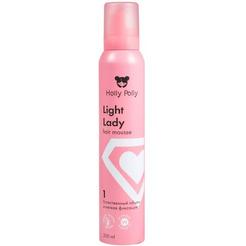 Мусс для волос Holly Polly Light Lady Естественный Объем и Легкая Фиксация, 200 мл