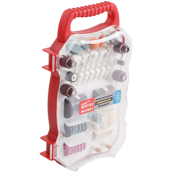 Набор аксессуаров для гравера 40 предметов в боксе для шлифовки WORTEX MGK082U11911