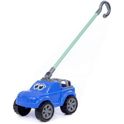 Игрушка-каталка Полесье Боби с ручкой 75014 (синий)