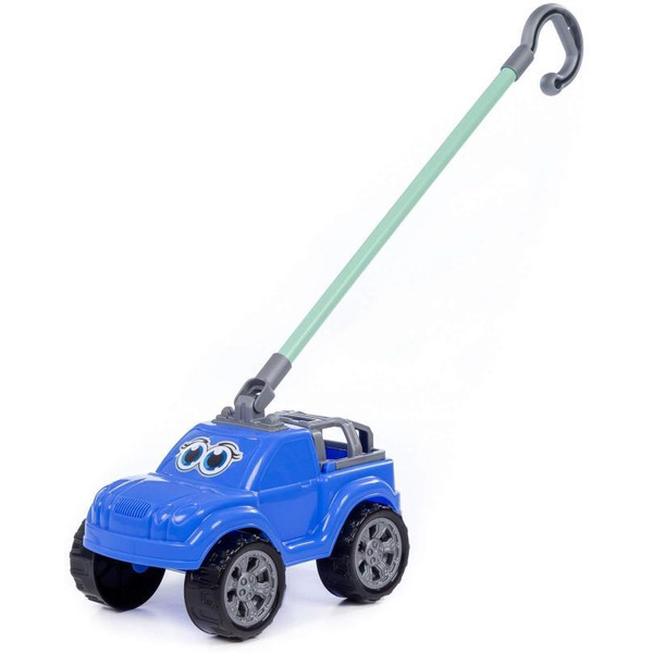 Игрушка-каталка Полесье Боби с ручкой 75014 (синий)