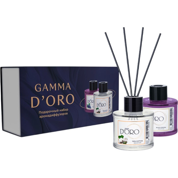 Подарочный набор Gamma D'ORO Хлопок + Черный виноград ( 100 мл х 2)
