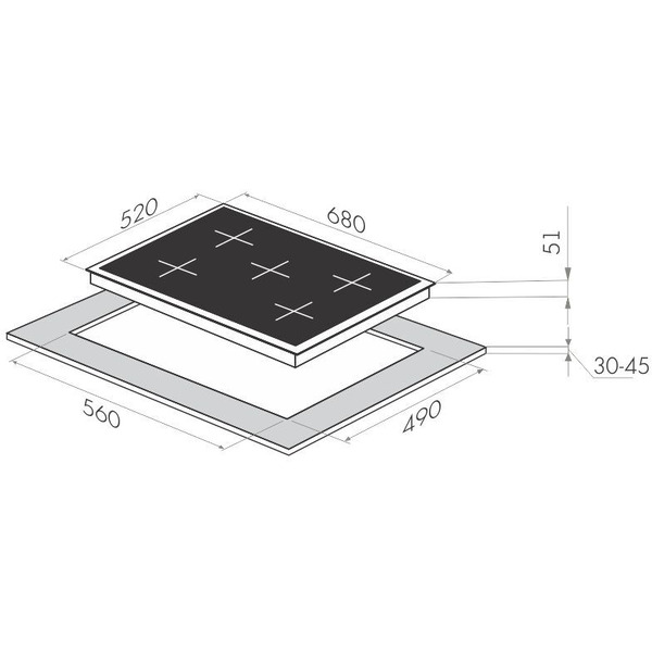 Газовая панель MAUNFELD MGHG.75.21B