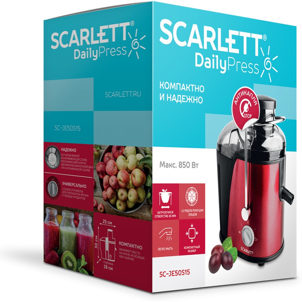 Соковыжималка SCARLETT SC-JE50S15R